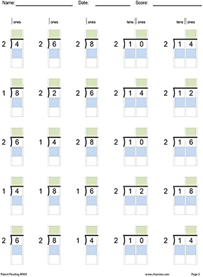Channie's Visual One Page A Day Level 1 Divisions & Fractions Workbook Grade 3-5, Math Workbooks for Kids, Easy Tear-Off Double-Sided Problem Sheets, 2 Pack - Image 3